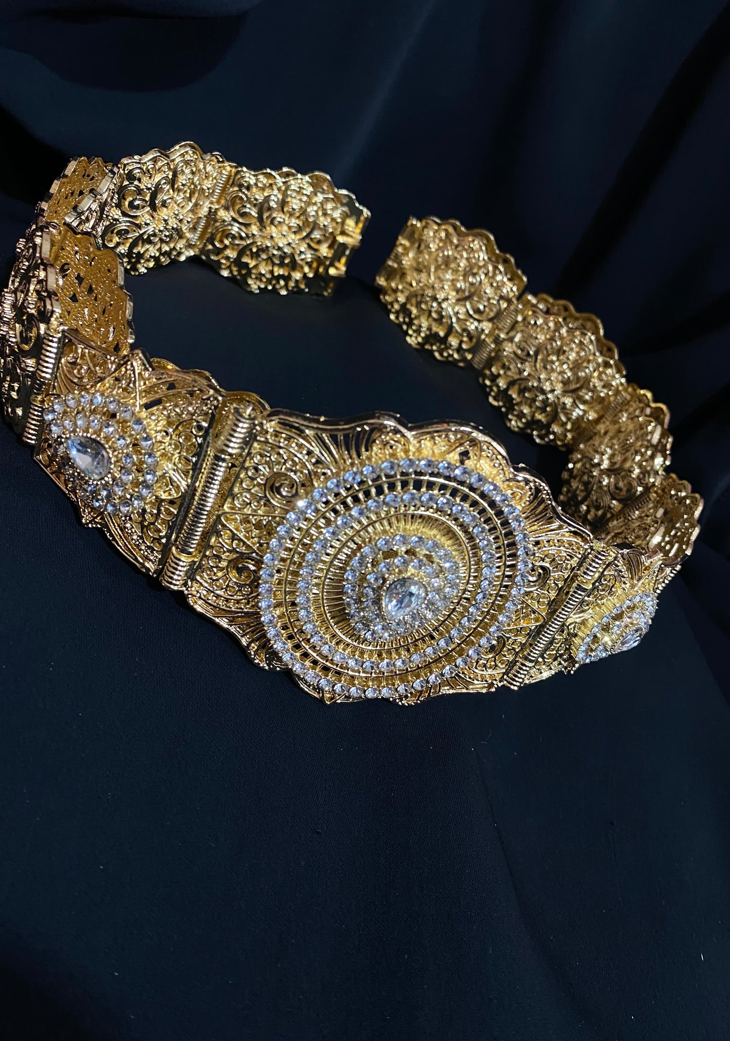 Ceinture en métal motif rond