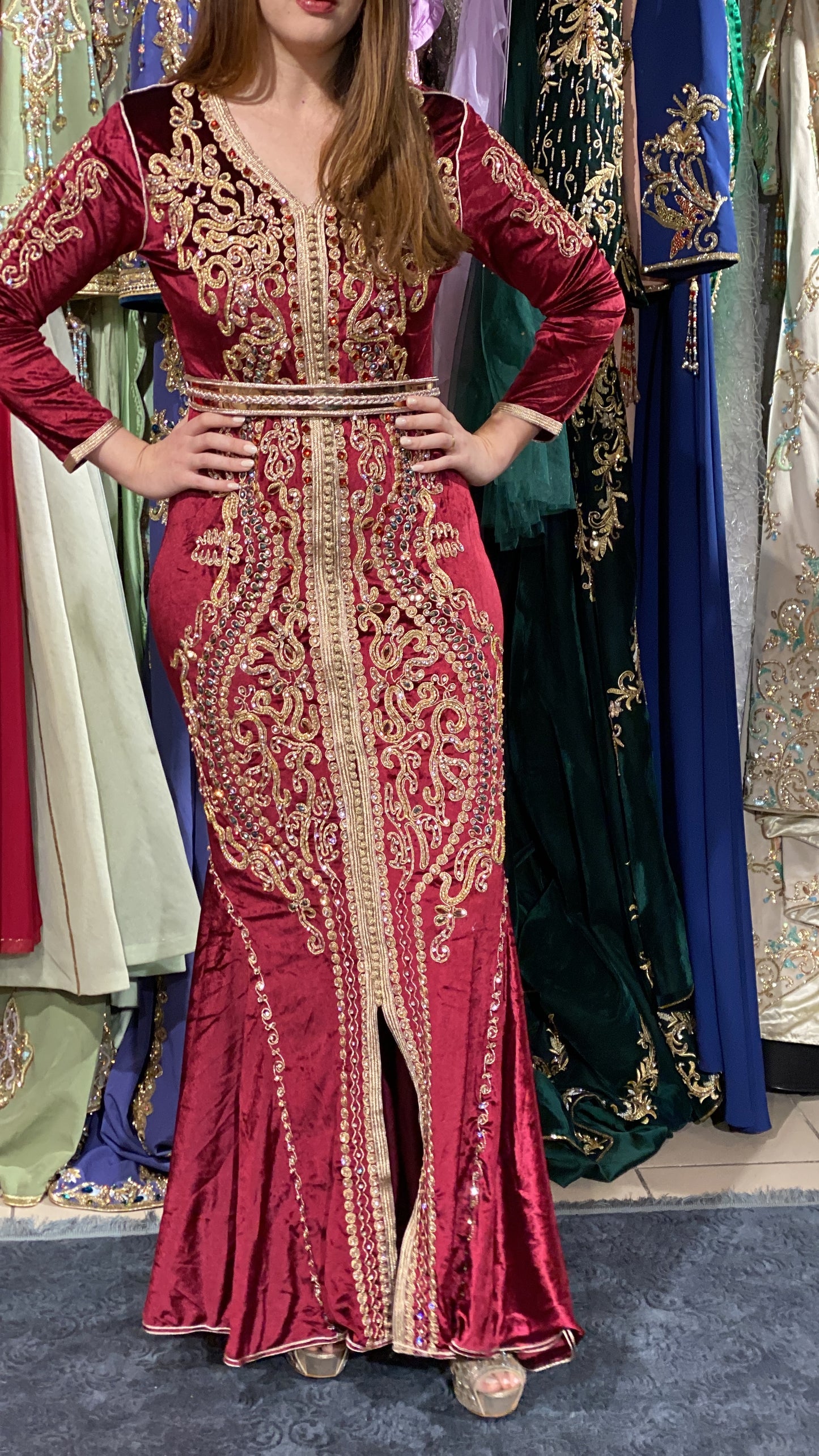 (b) Caftan sirène Nasira