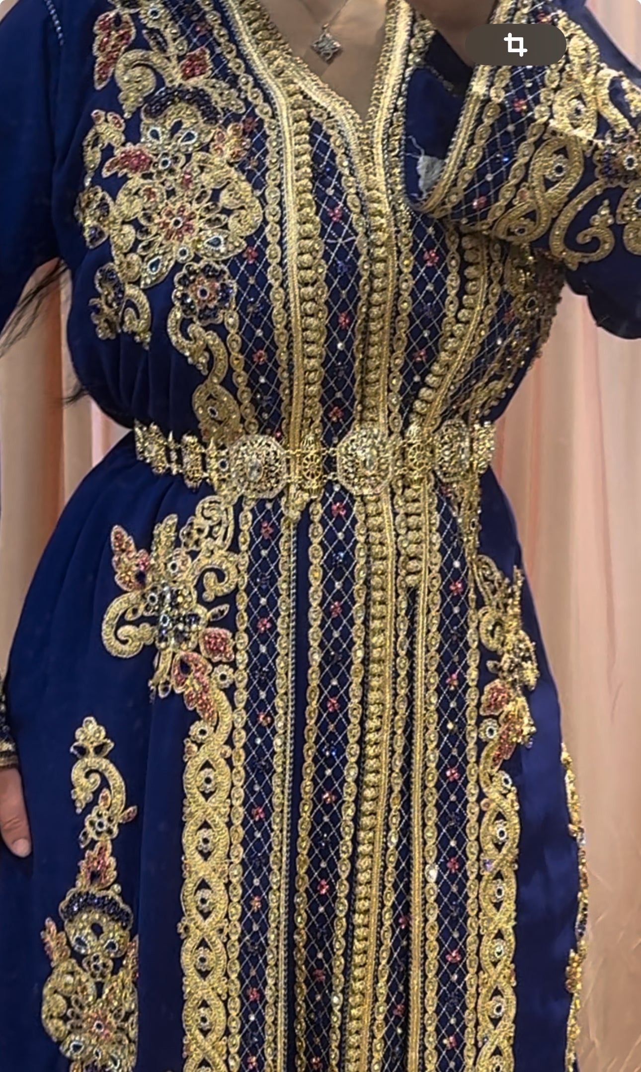 Ceinture cristal avec corde