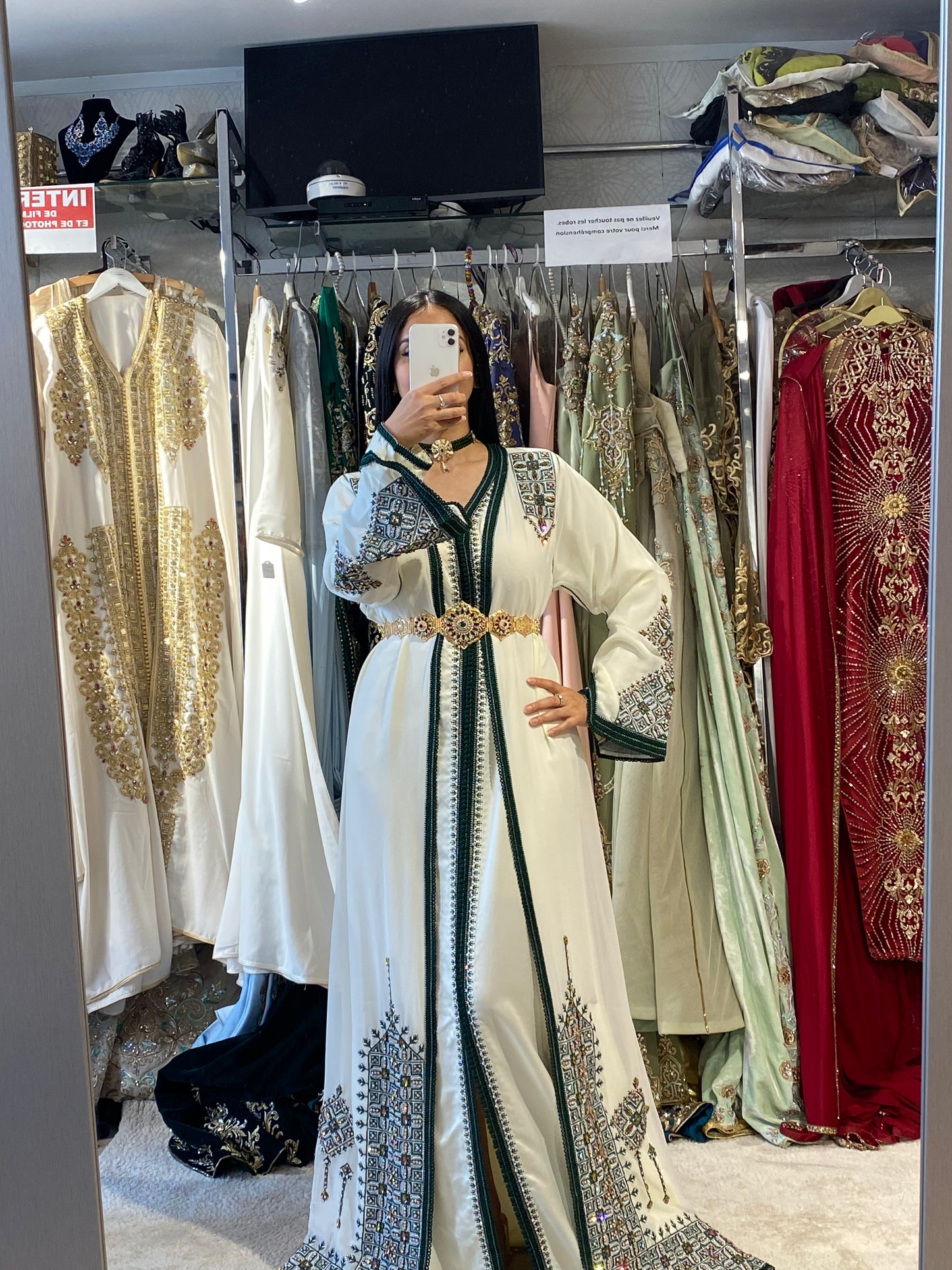 Caftan henné Tarze Fassy vert