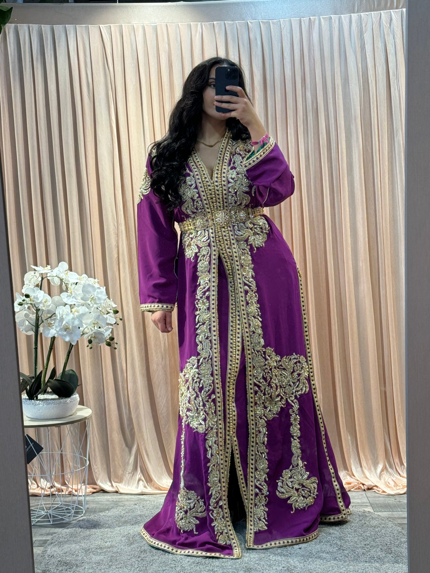Caftan dora blanc